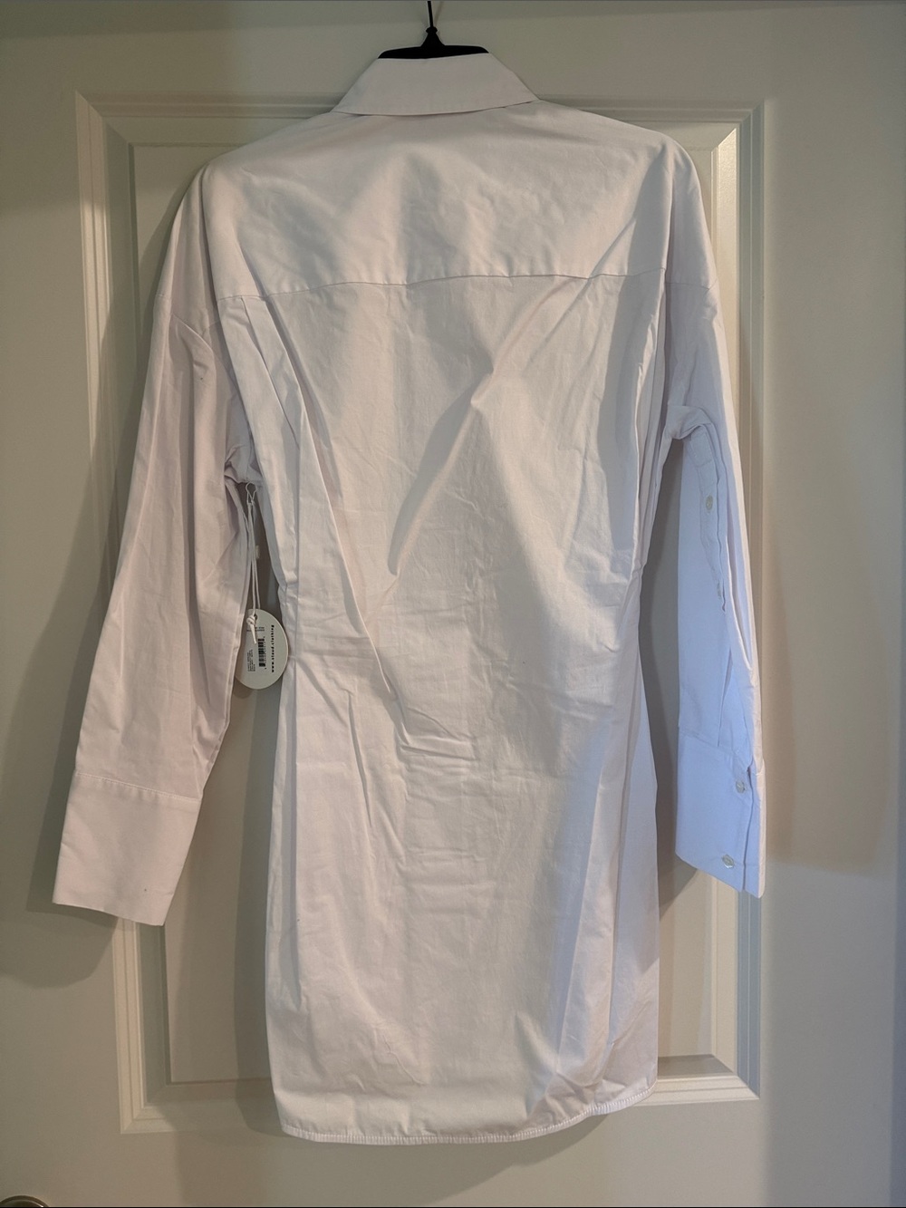STAUD White Oversized Shirt Mini Dress - Picture 4 of 5